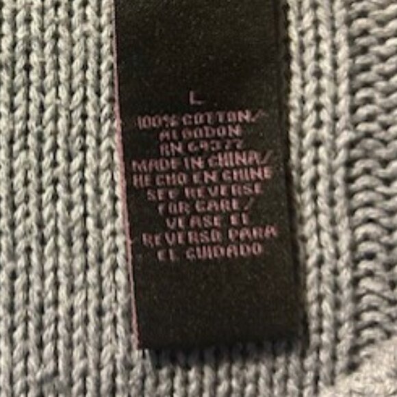 Women's Gray Knit Sweater, Size L - Picture 5 of 6